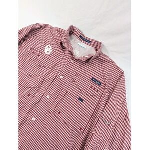 Columbia Pfg‎ Oklahoma Sooners Bonehead Plaid Button Up Long Sleeve M OKC Golf